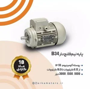 B34 semi-flange basic electric motor